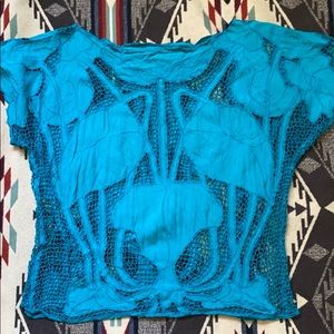 Vintage Bali cut out blouse